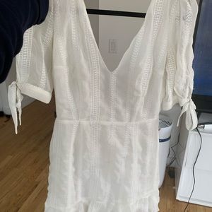 Showpo white lace mini dress